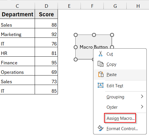 Reassign the Macro to the Button