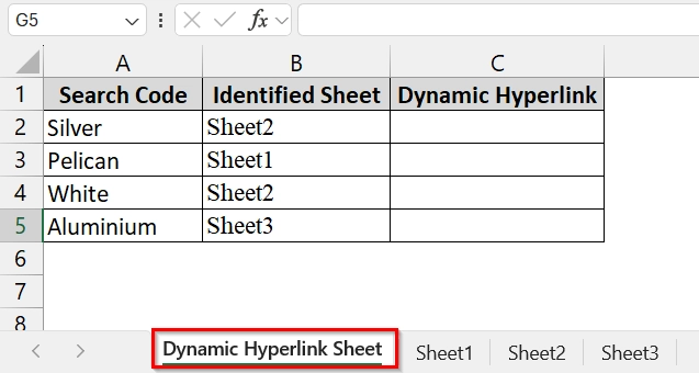 Applying HYPERLINK Function to Create a Dynamic Hyperlink in Excel