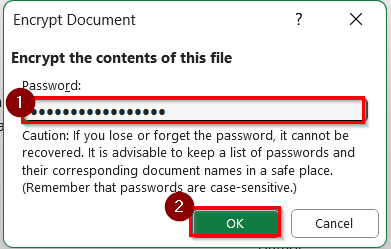 Encrypt the Shared Excel File with a Password
