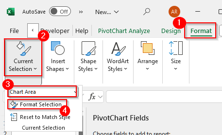 Customizing the Pivot Chart