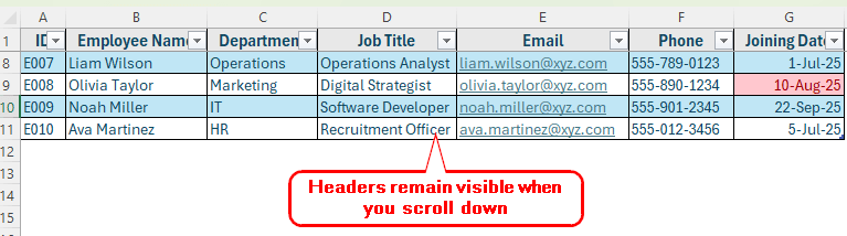 Steps to Create an Employee Database in Excel