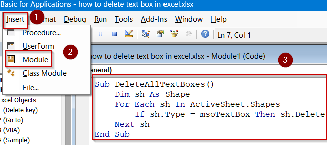 Run VBA Code to Eliminate Text Boxes Automatically