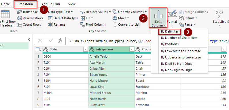 Transform Excel Data to Table Using Power Query
