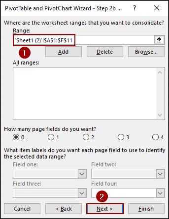 Utilizing PivotChart Wizard Feature to Group Columns