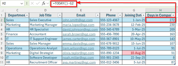 Steps to Create an Employee Database in Excel