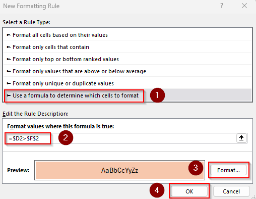 Highlight Entire Rows Based on a Date