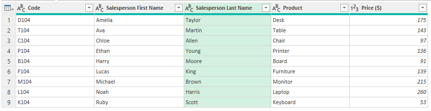 Transform Excel Data to Table Using Power Query