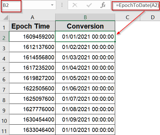 Creating a Reusable VBA UDF to Convert Epoch Values