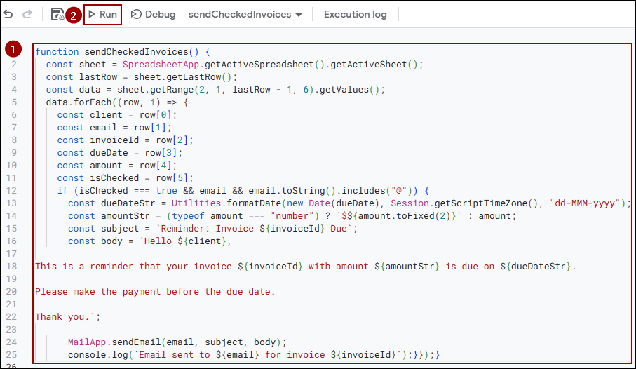 Sending Emails Based on Condition