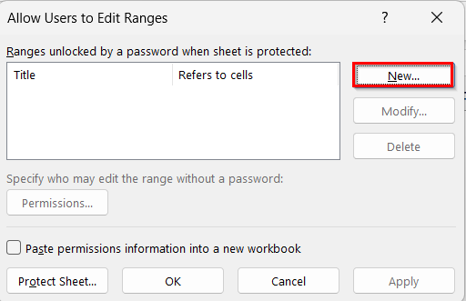 Set Permissions for Certain Users to Edit Certain Ranges of a Shared File