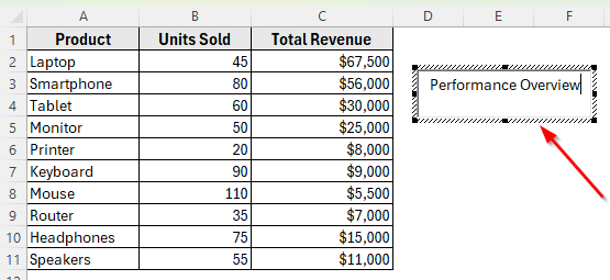 Using ActiveX Controls to Insert Text Box in Excel