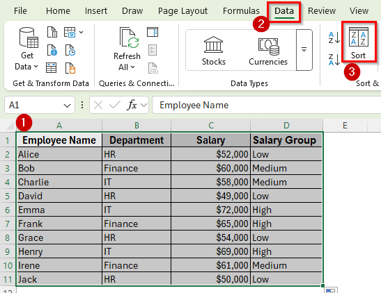 Sort by Values with a Custom Rule in Excel