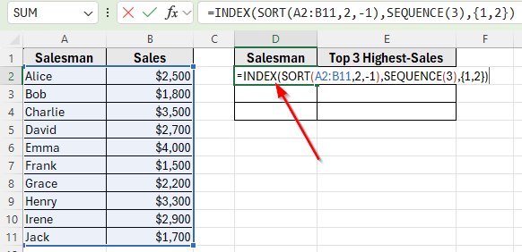 Extracting Highest or Lowest 3 Values Based on Data Update By Sorting