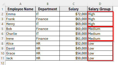 Sort by Values with a Custom Rule in Excel