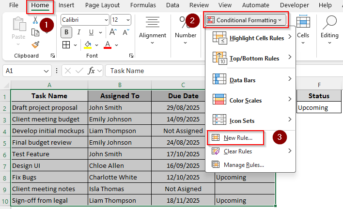 Apply Conditional Formatting Formula for Cells Containing Specific Text