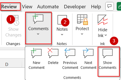 Convert Comments to Notes Manually Using Copy-Paste Option