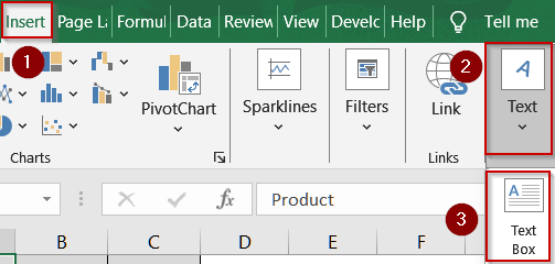 Use the Insert Tab to Link a Text Box Directly to a Cell