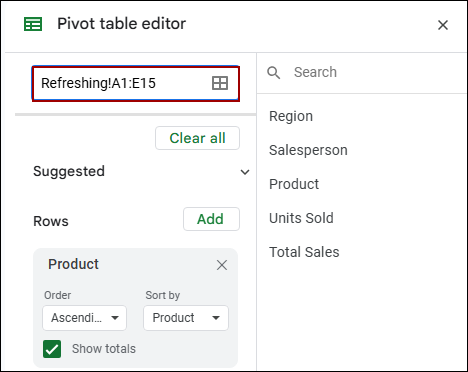 Refreshing Pivot Tables after Data Changes