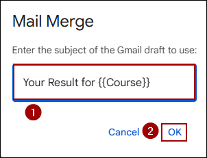 Mail Merge in Google Sheets