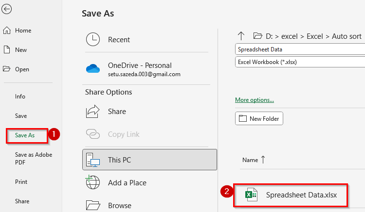 Auto Sort with VBA Macro (For All Excel Versions)
