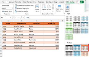 How to Change Table Colors in Excel (5 Easy Ways) - Excel Insider