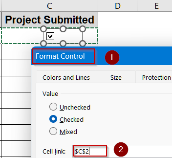 Applying Conditional Formatting Using Linked Cells