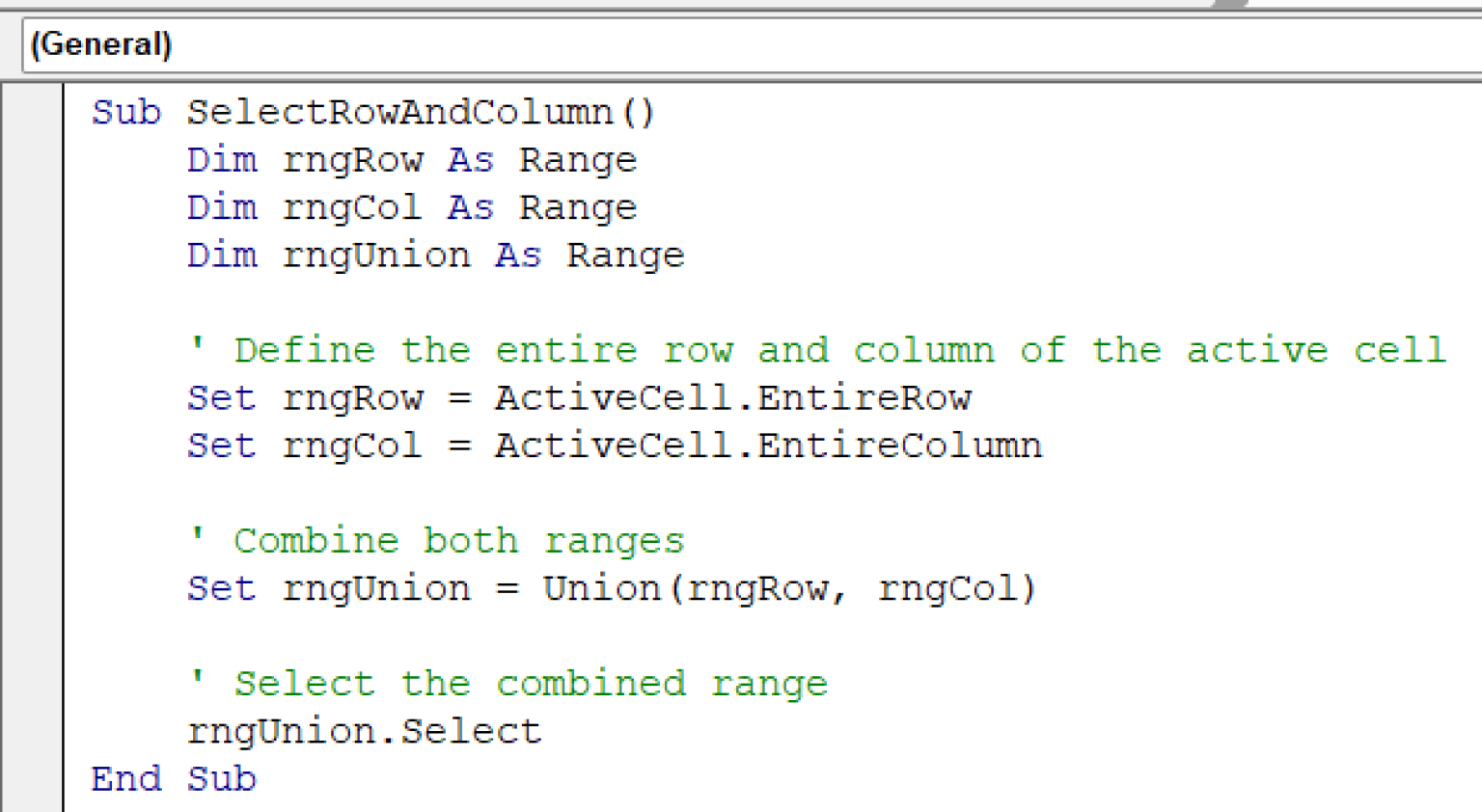 How to Select an Entire Row of Active Cell Using Excel VBA - Excel Insider