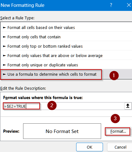 Highlight Rows Using Conditional Formatting with Checkboxes