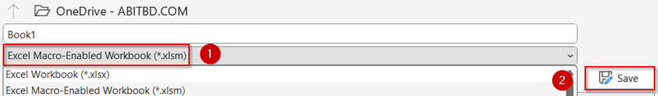 Save Workbook as Macro-Enabled (.xlsm)