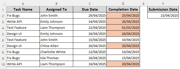 Highlight Dates That are On, Before, or After a Date in Another Cell