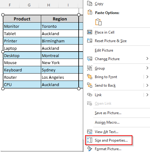 Visually Rotate a Table Using the Format Feature