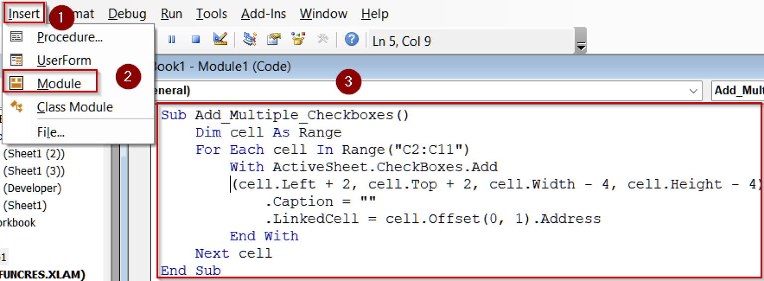 How to Add Multiple Checkboxes in Excel (3 Simple Ways) - Excel Insider