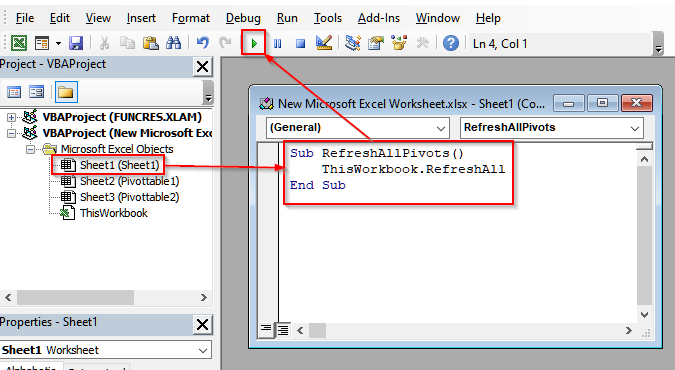 Use VBA to Refresh All Pivot Tables in Excel