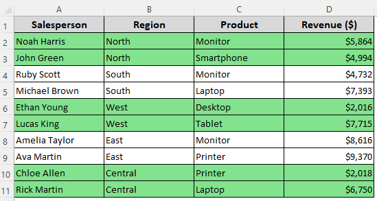 Format Alternate Rows Based on Groups of Any Size