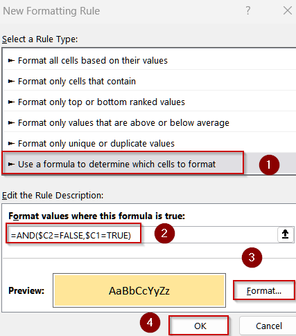 Insert AND Formula to Highlight the Current Task