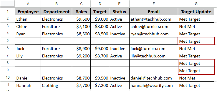 Fixing ARRAYFORMULA Not Working in Google Sheets