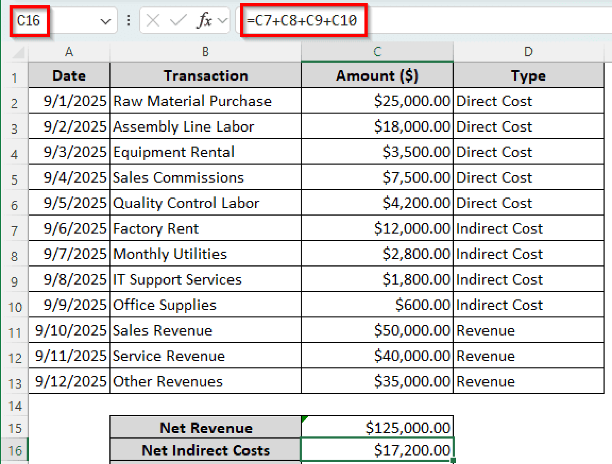 How to Calculate Indirect Cost Rate in Excel (2 Examples) - Excel Insider