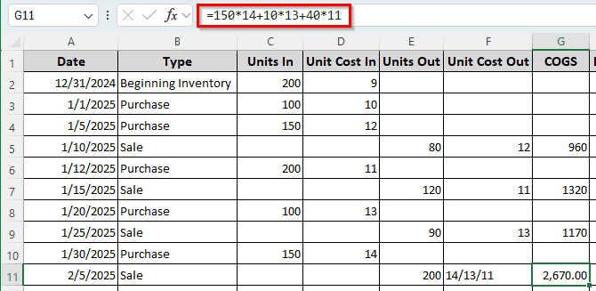 Applying the LIFO Method for Cost of Goods Sold Calculation