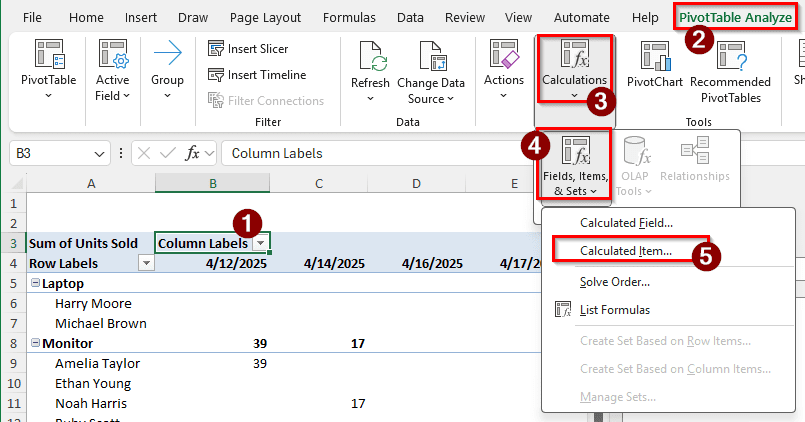 Steps for Creating a Calculated Field Based on Column Values