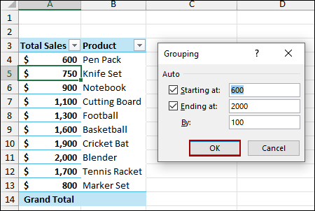 Having Text Strings in Numeric Column Resulting Grouping Error