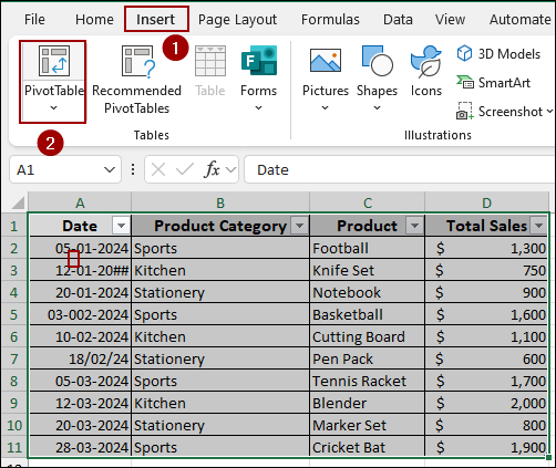Using Wrong Date Format Causing Grouping Error