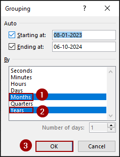 Using Group Selection Feature to Group Pivot Table Data