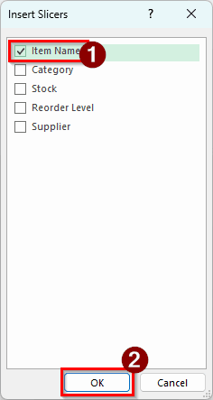 Steps for Creating a Dropdown Slicer in Excel