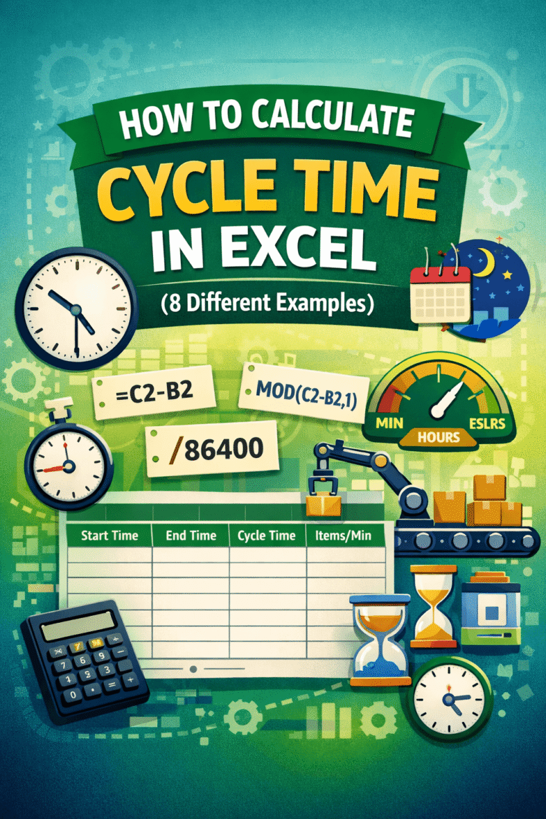 feature image - calculate cycle time in excel