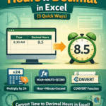 feature image - convert hours to decimal in excel