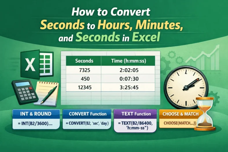 feature image - convert seconds to hours minutes seconds excel