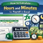 feature image - how to calculate hours and minutes for payroll in excel