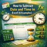 feature image - how to subtract date and time in excel