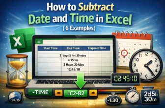 feature image - how to subtract date and time in excel