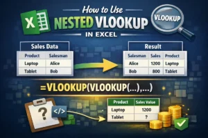 feature image - nested vlookup in excel